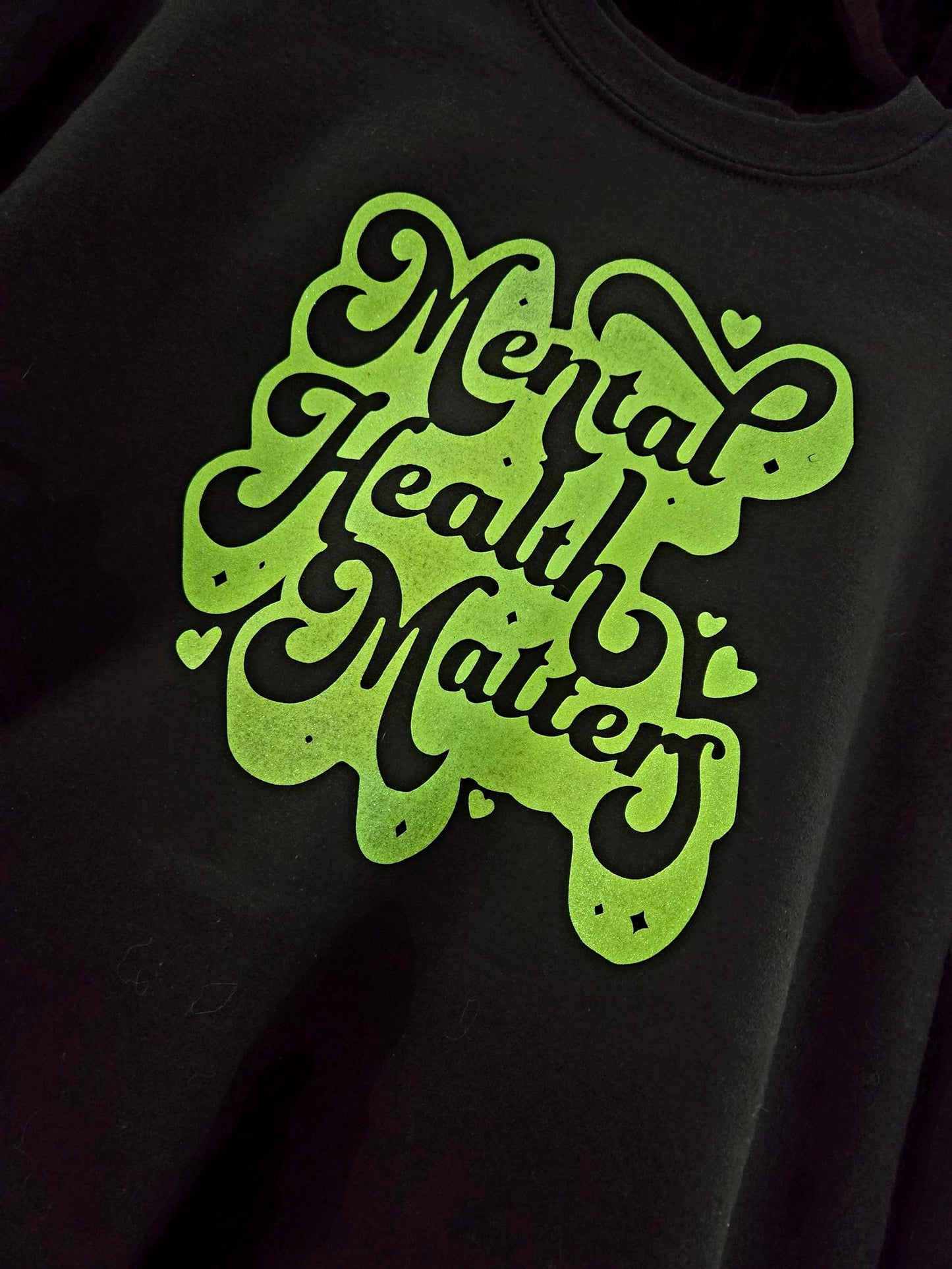 Mental Health Matters GLITTERY Graphic Sweatshirt