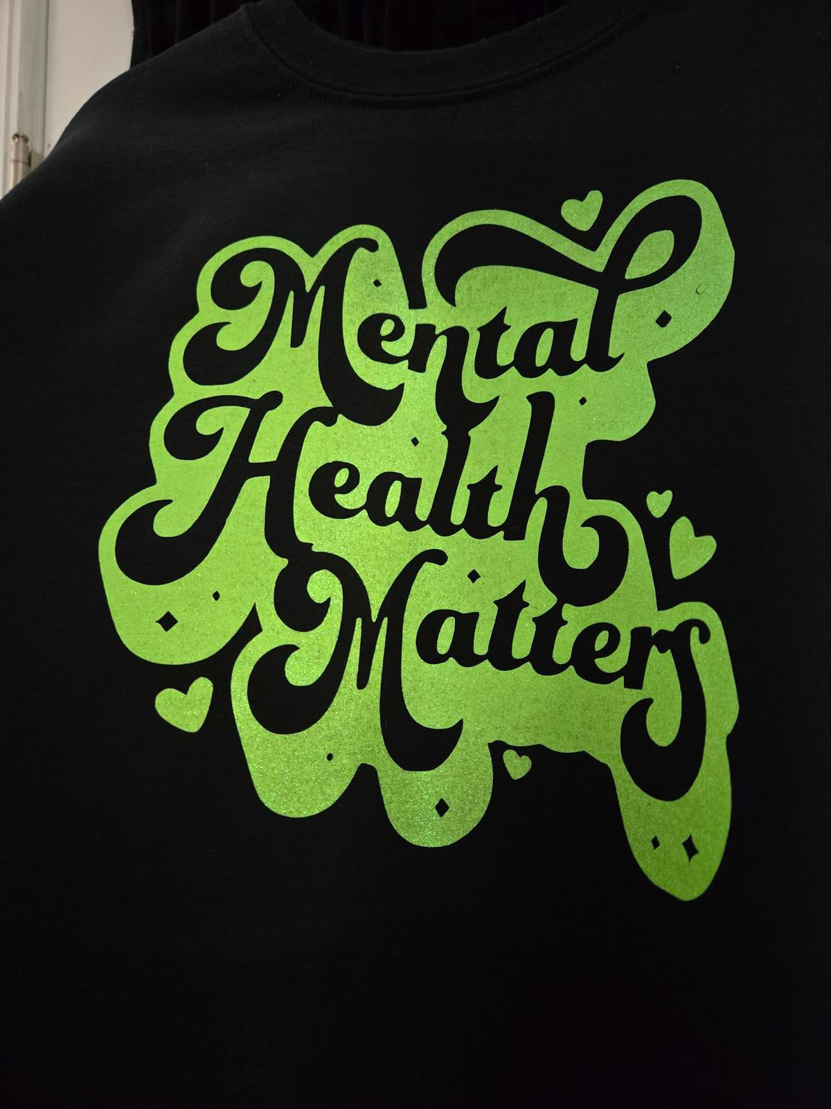 Mental Health Matters GLITTERY Graphic Sweatshirt