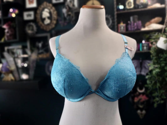 NWT Victoria's secret blue lace push up bra 36D