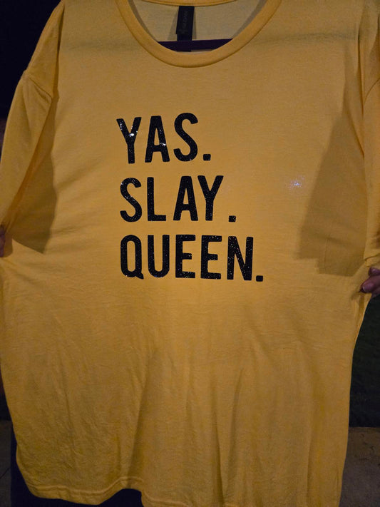 Yas slay queen yellow t shirt