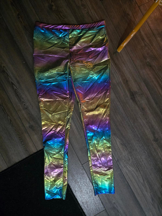 Blackheart oil slick rainbow leggings