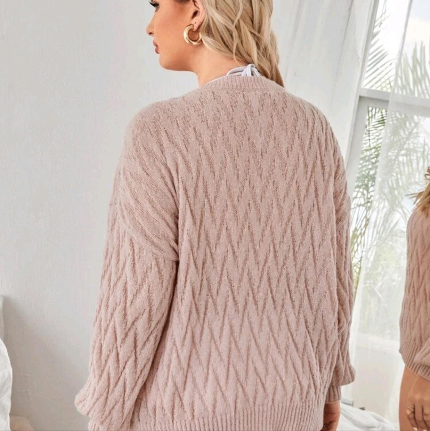 Super cozy blush pink sweater 💖 plus size