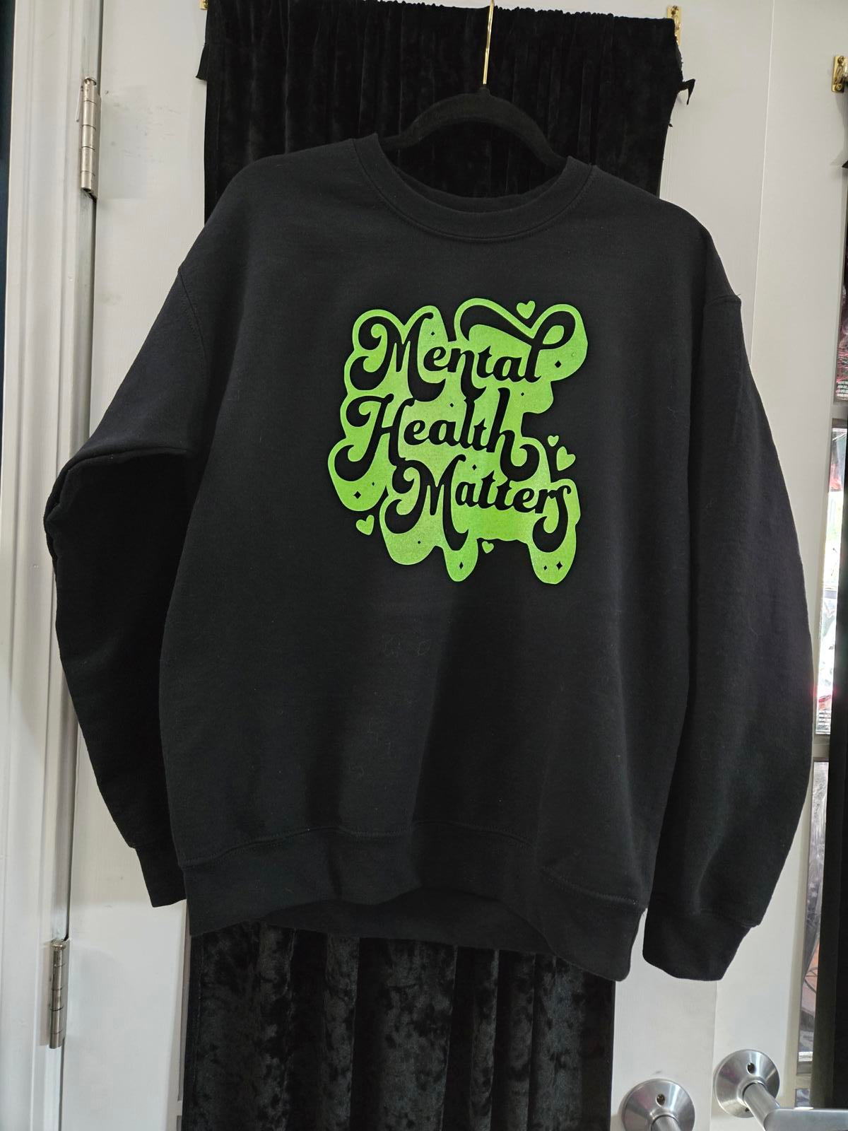 Mental Health Matters GLITTERY Graphic Sweatshirt
