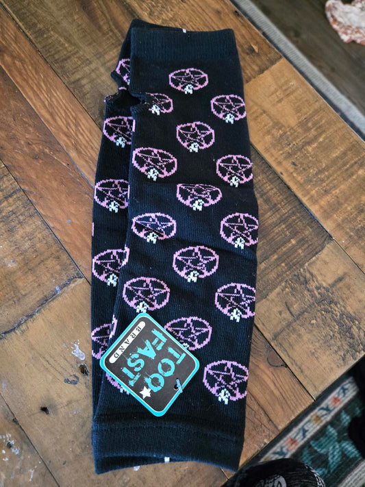 New Too fast pentagram arm warmers emo y2k