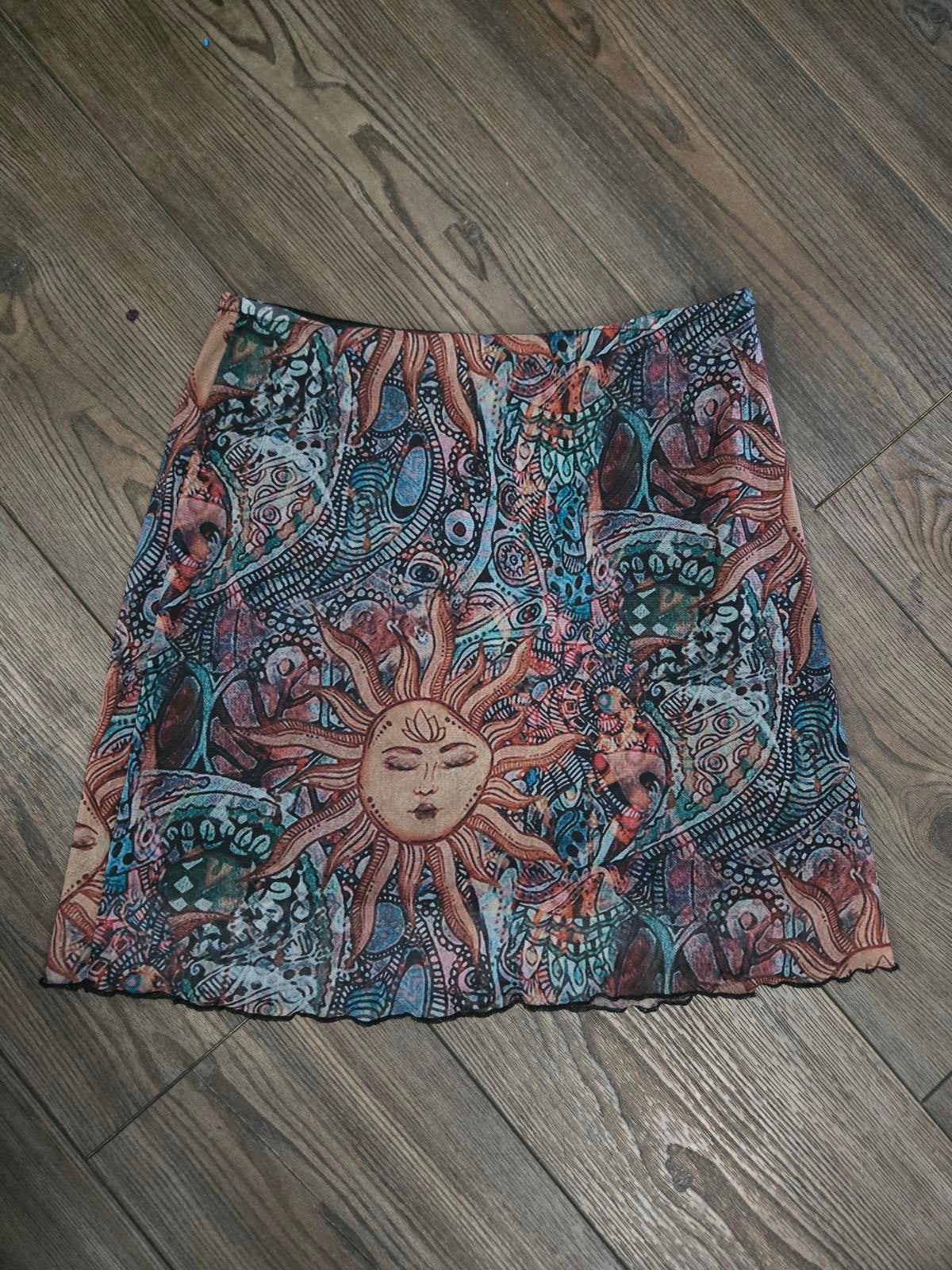 Celestial whimsygoth mesh mini skirt