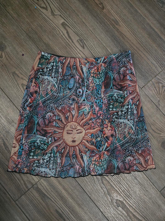 Celestial whimsygoth mesh mini skirt