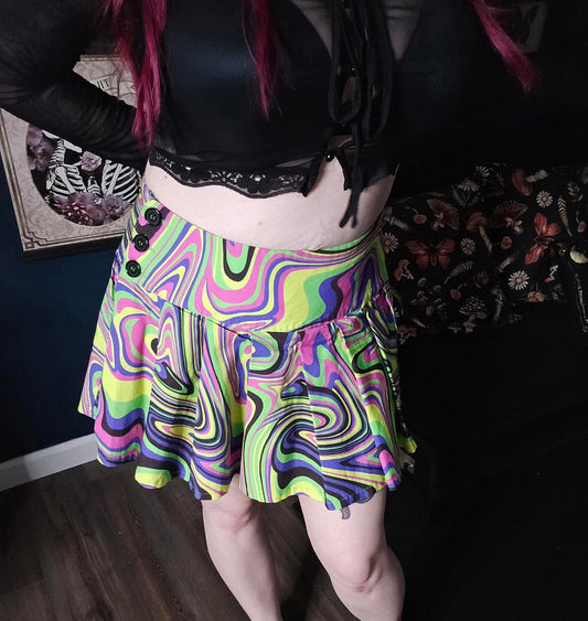 Current mood psychedelic skirt 1xl