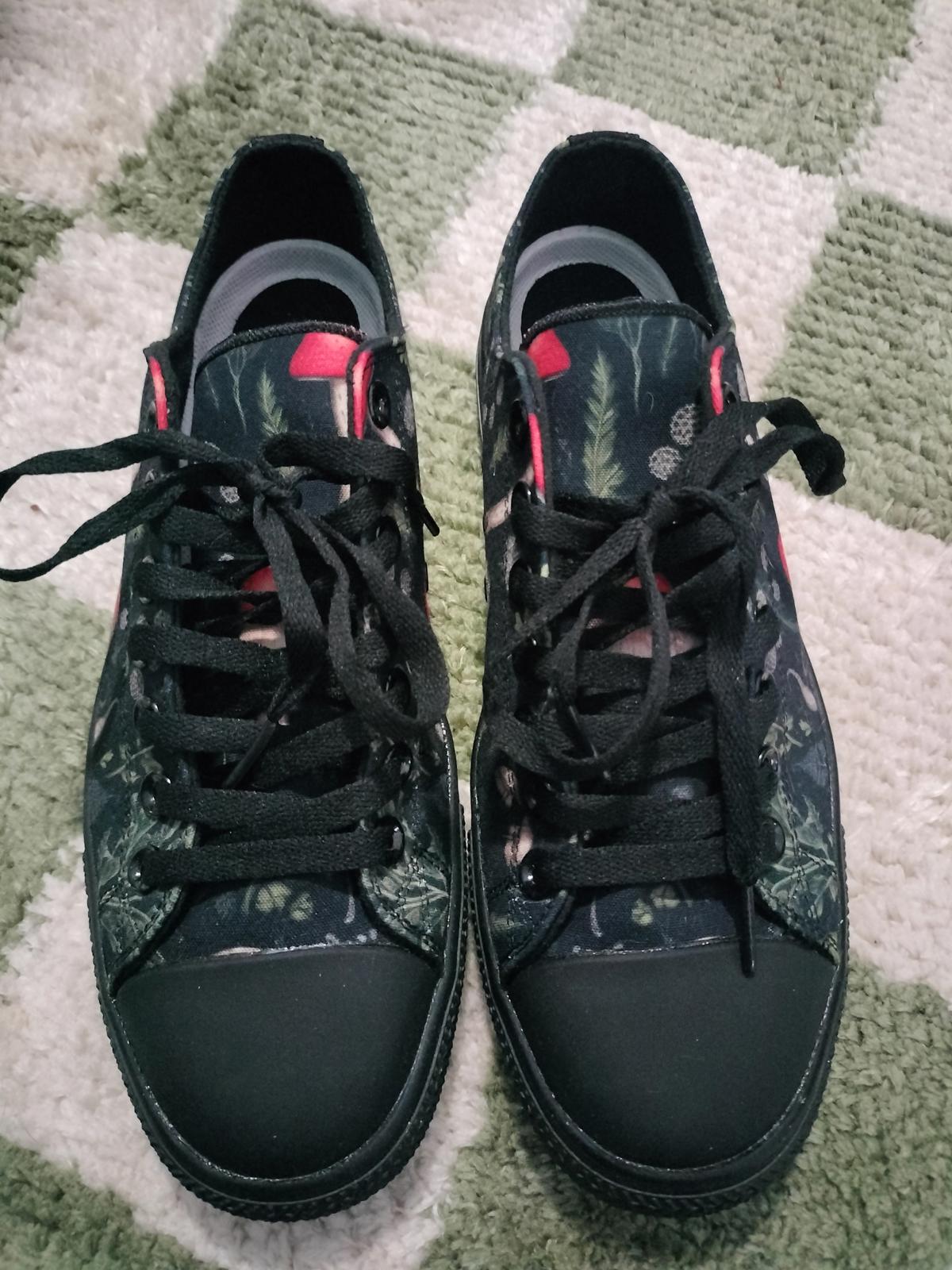 Rogue + Wolf sneakers with Mushrooms and ferns