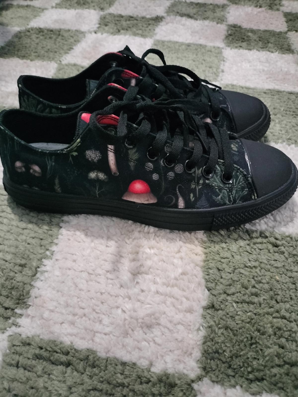 Rogue + Wolf sneakers with Mushrooms and ferns