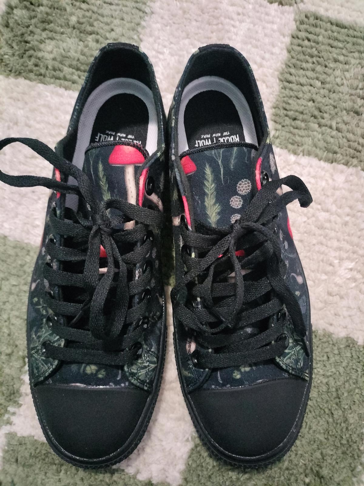 Rogue + Wolf sneakers with Mushrooms and ferns