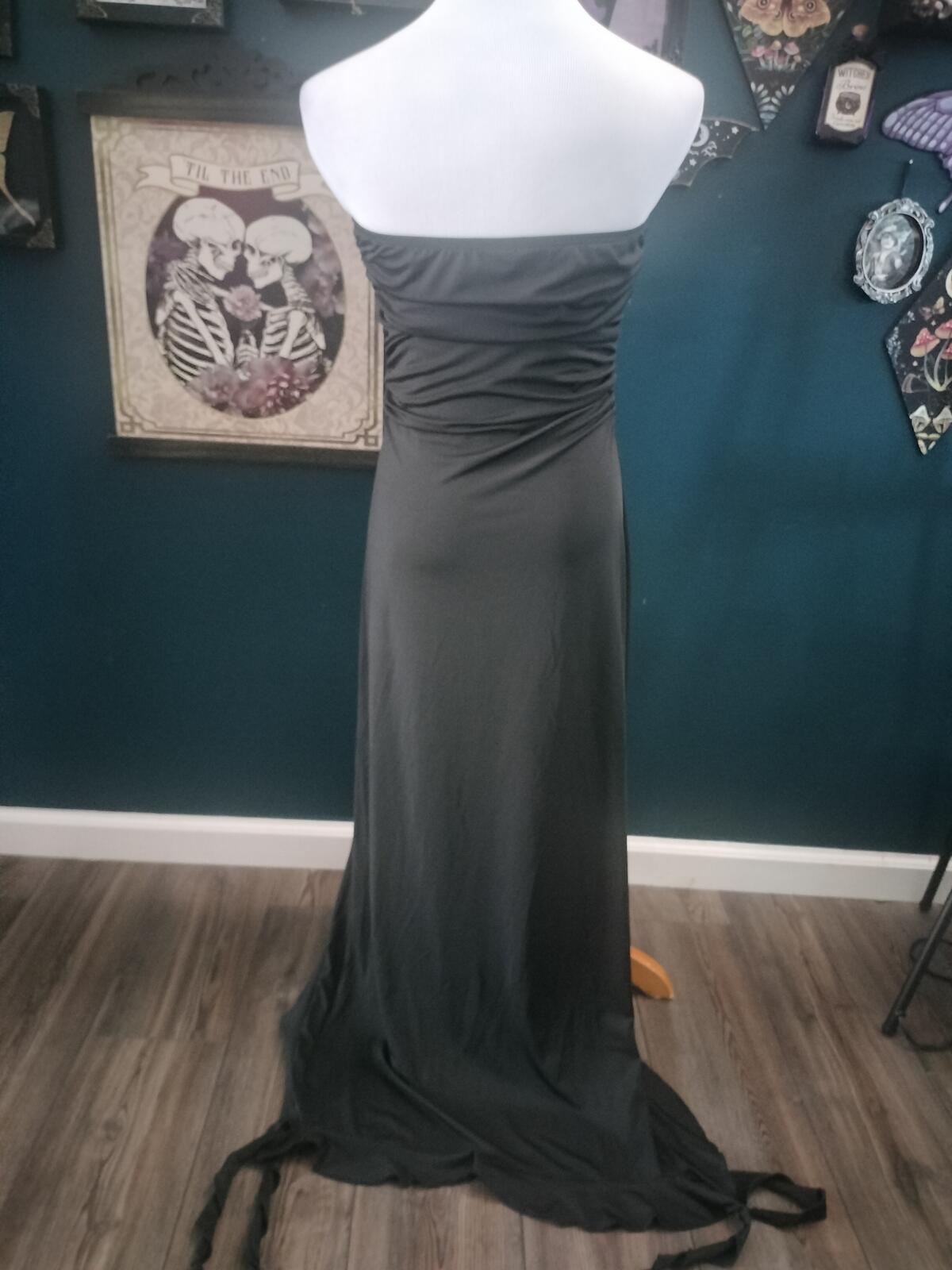 Black strapless dress