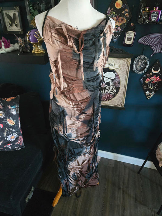 Apocalyptic shredded maxi dress