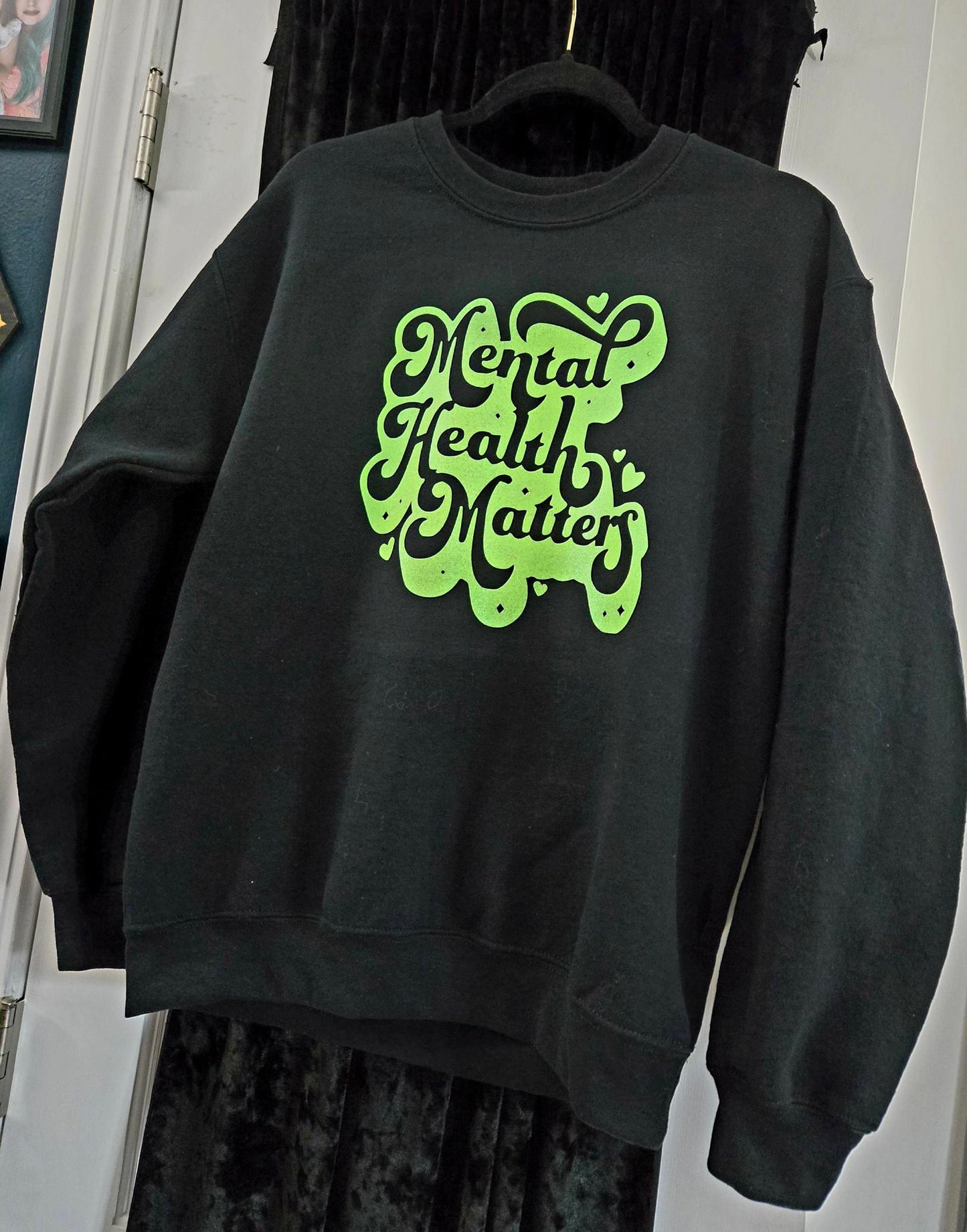 Mental Health Matters GLITTERY Graphic Sweatshirt