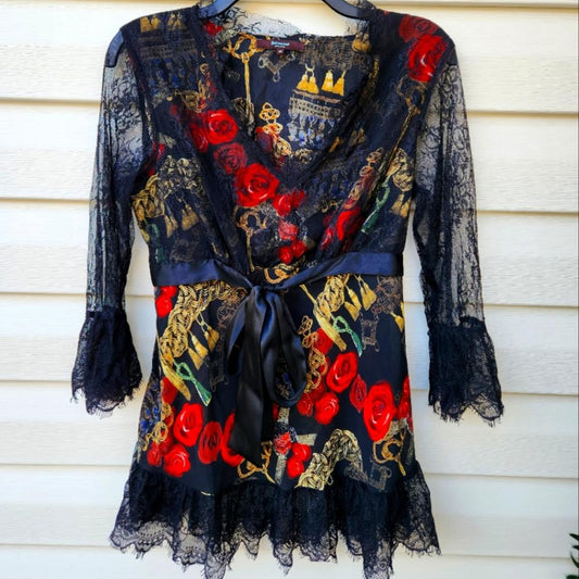 Whimsigoth Ethereal lace blouse by belissimo new york 🌹