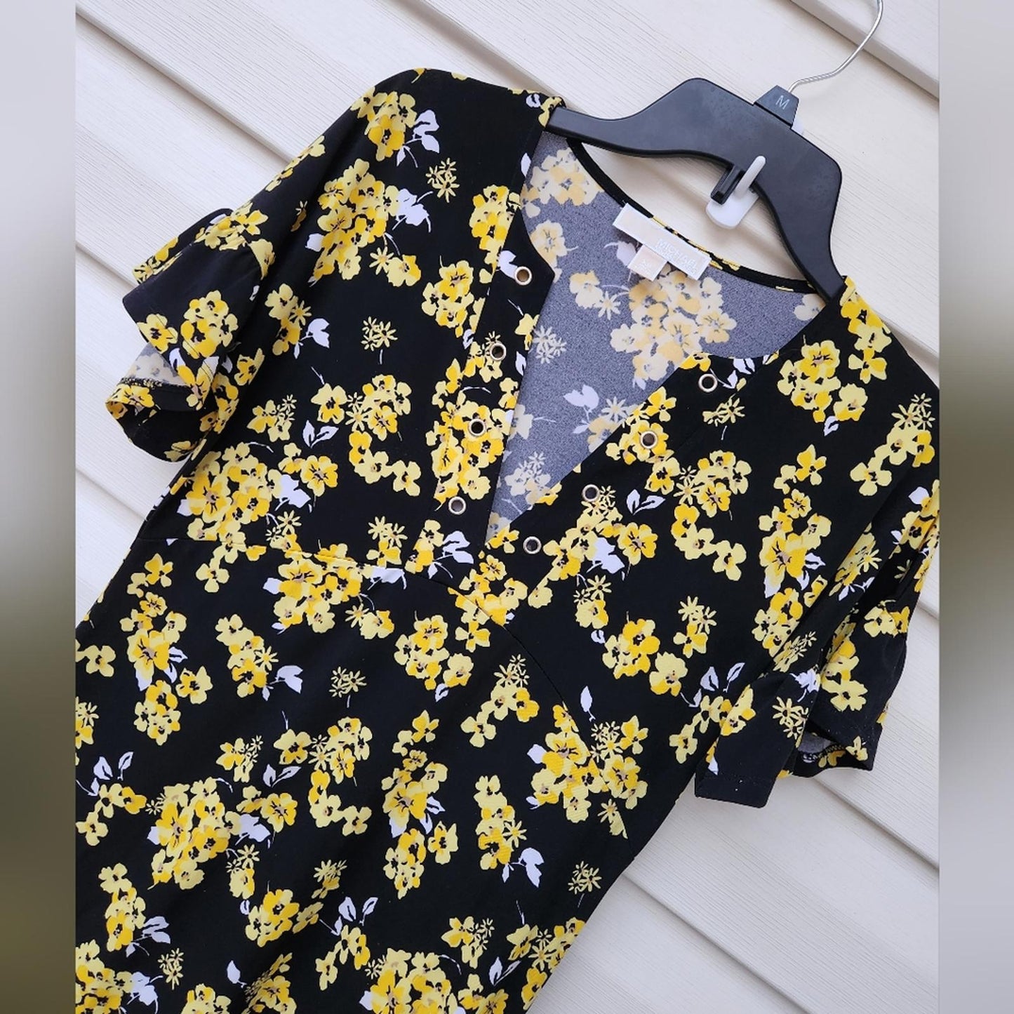 MICHAEL Michael Kors yellow black floral sundress