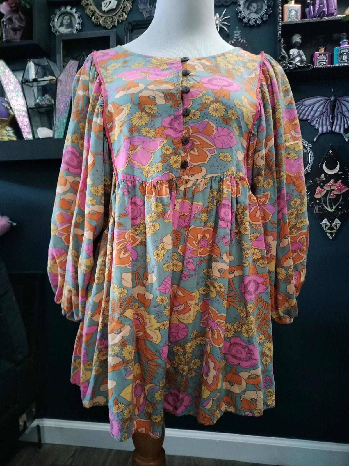 Rustty Dustty floral long sleeve boho romper