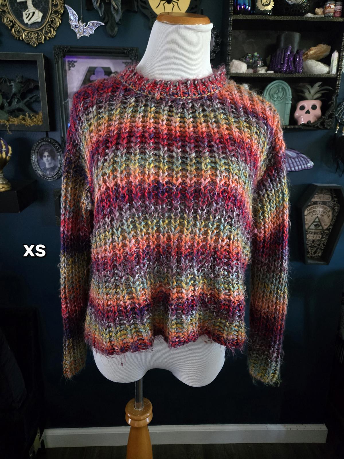 Altar'd state chunky knitted rainbow sweater