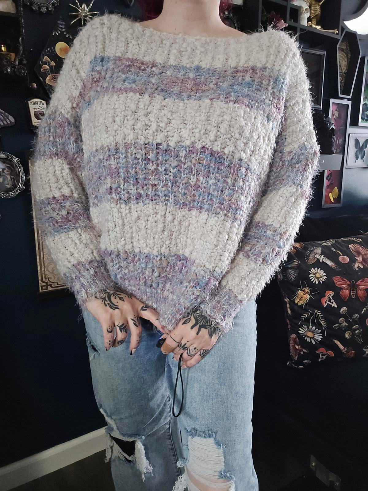 Altar'd state cozy marbled eyelash sweater