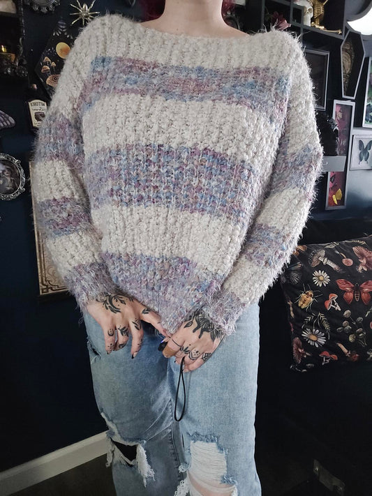 Altar'd state cozy marbled eyelash sweater